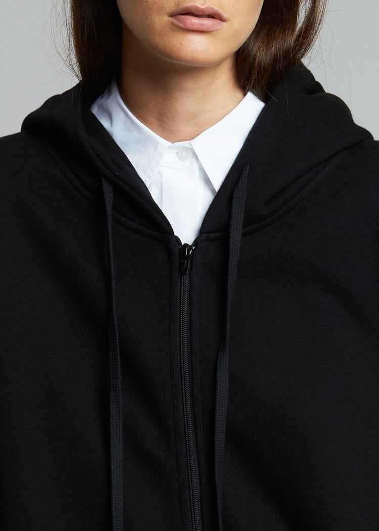 Moana Zip Hoodie - Black Sweatshirt The Frankie Shop