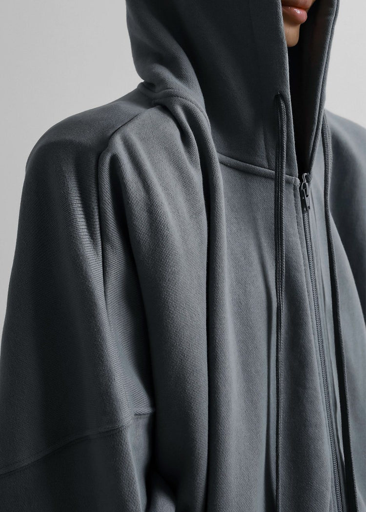 Moana Zip Hoodie - Charcoal Sweatshirt The Frankie Shop