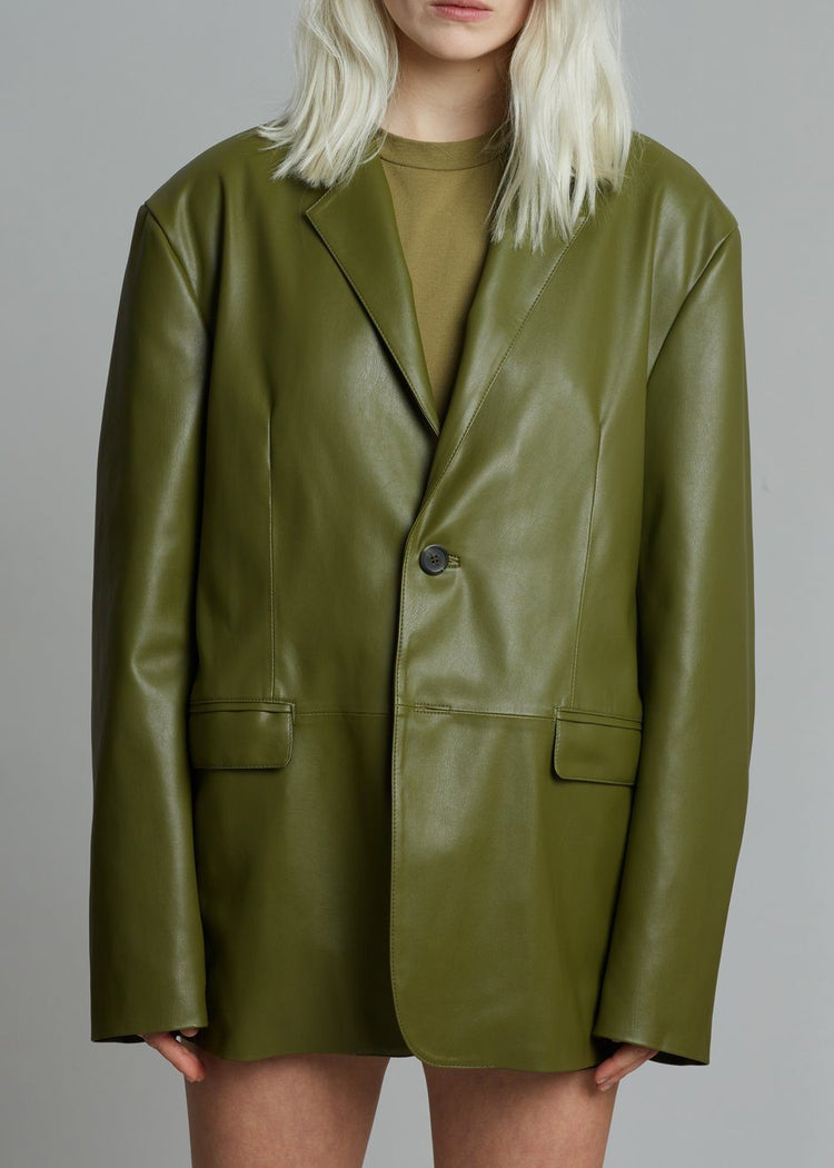 Olympia Blazer - Bright Olive Blazer The Frankie Shop
