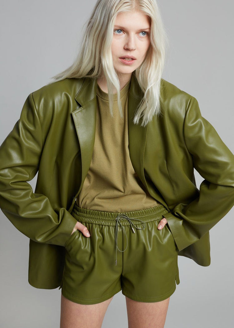 Olympia Blazer - Bright Olive Blazer The Frankie Shop