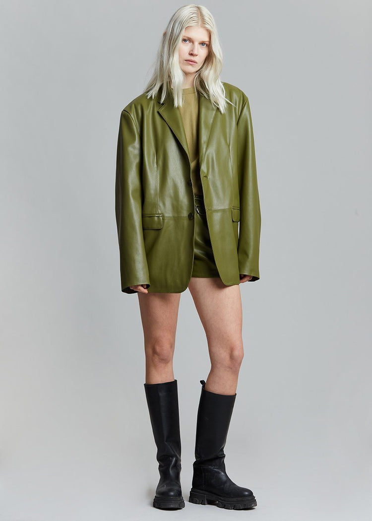 Olympia Blazer - Bright Olive Blazer The Frankie Shop