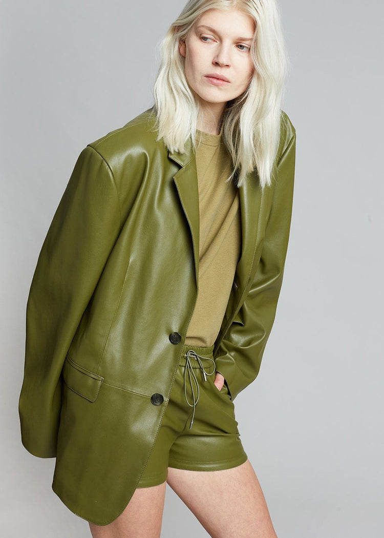 Olympia Blazer - Bright Olive Blazer The Frankie Shop