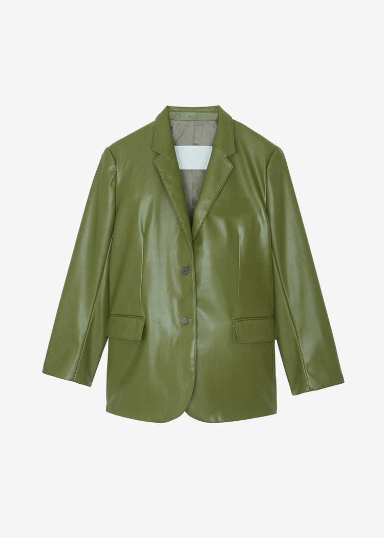 Olympia Blazer - Bright Olive Blazer The Frankie Shop