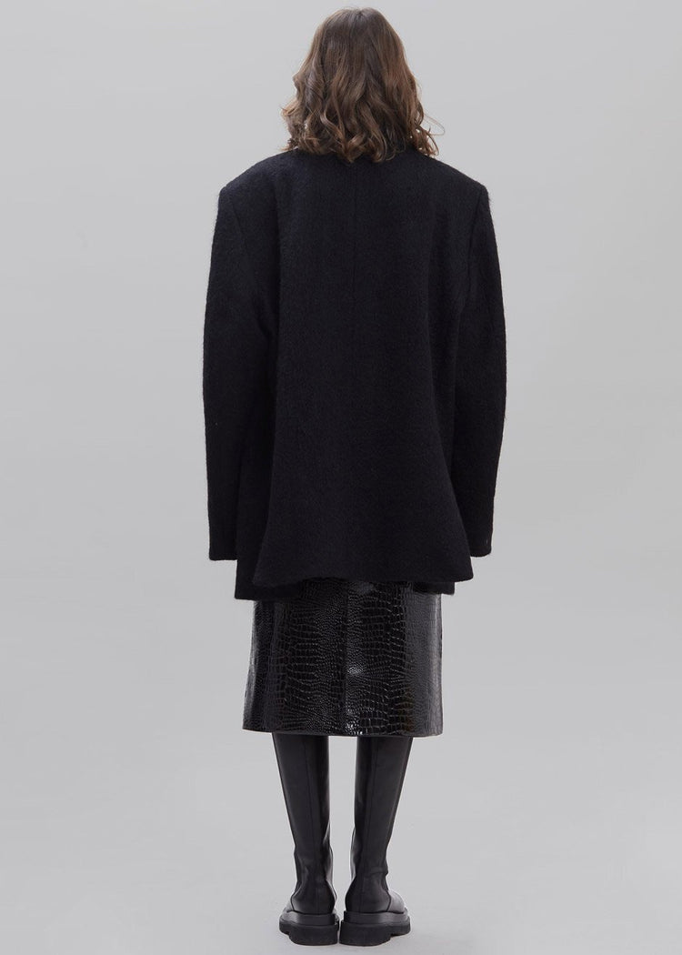 Blazer surdimensionné Mabel Fuzzy - Noir