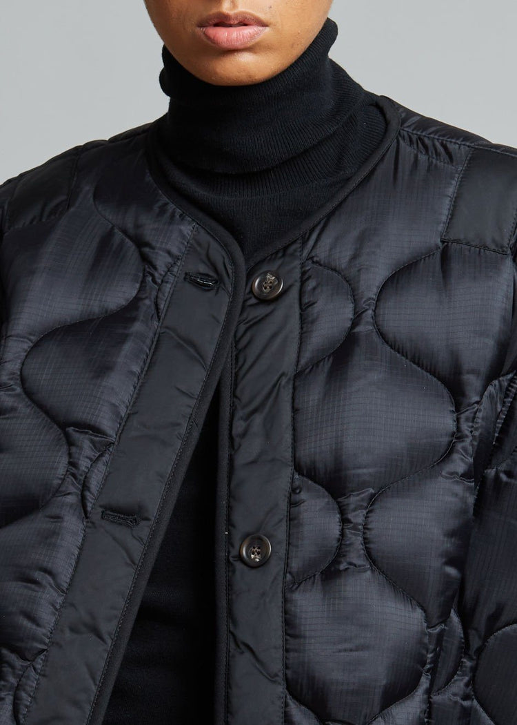 Teddy Quilted Jacket - Black Jacket The Frankie Shop