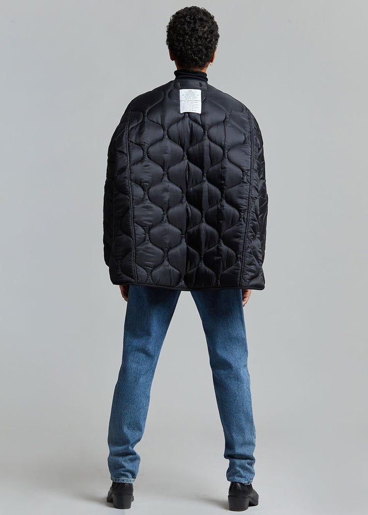 Teddy Quilted Jacket - Black Jacket The Frankie Shop