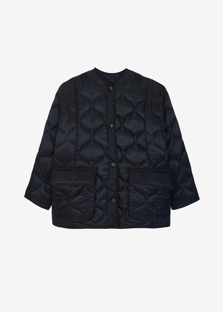 Teddy Quilted Jacket - Black Jacket The Frankie Shop