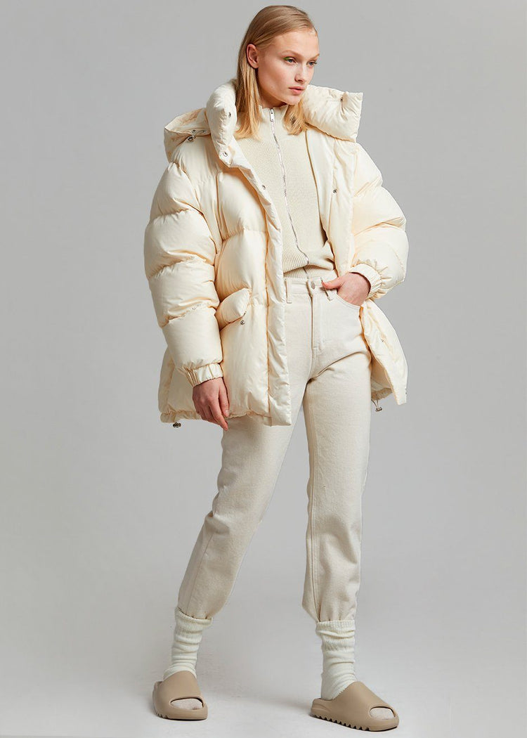 Tignes Long Puffer - Ivory Coat The Frankie Shop