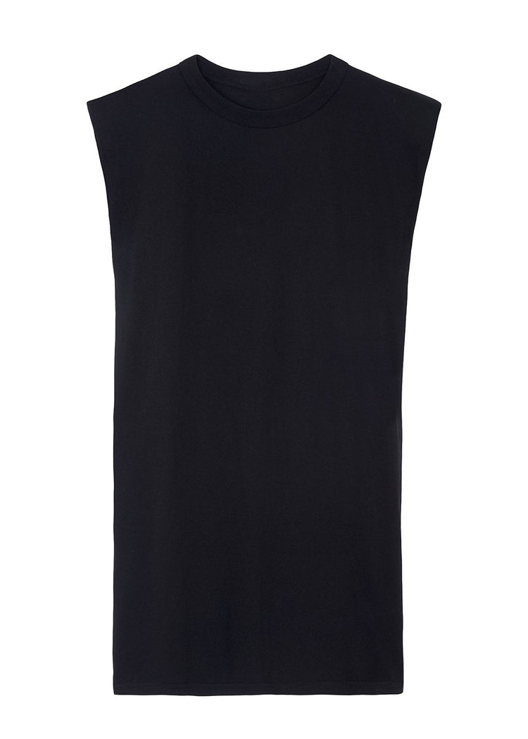 Tina Padded Shoulder Dress- Black Dress The Frankie Shop