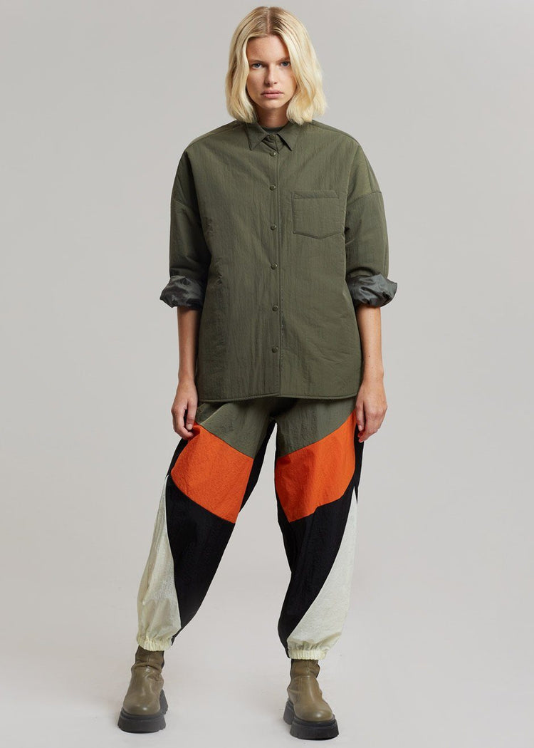Tove Shirt Jacket - Khaki Jacket The Frankie Shop