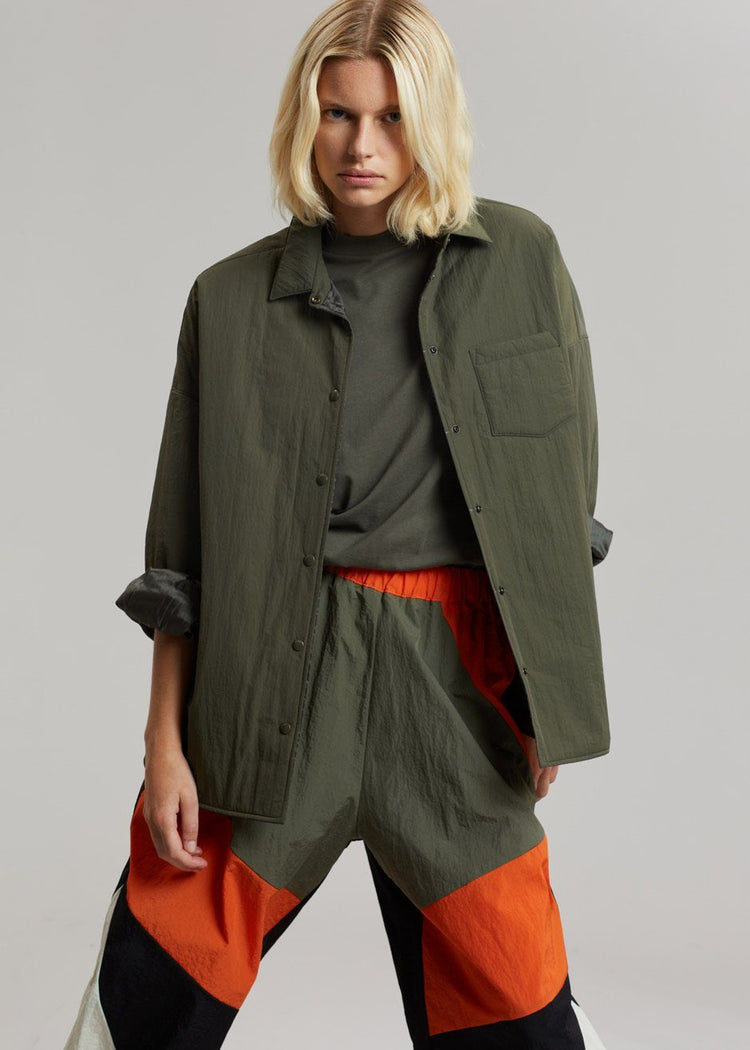 Tove Shirt Jacket - Khaki Jacket The Frankie Shop