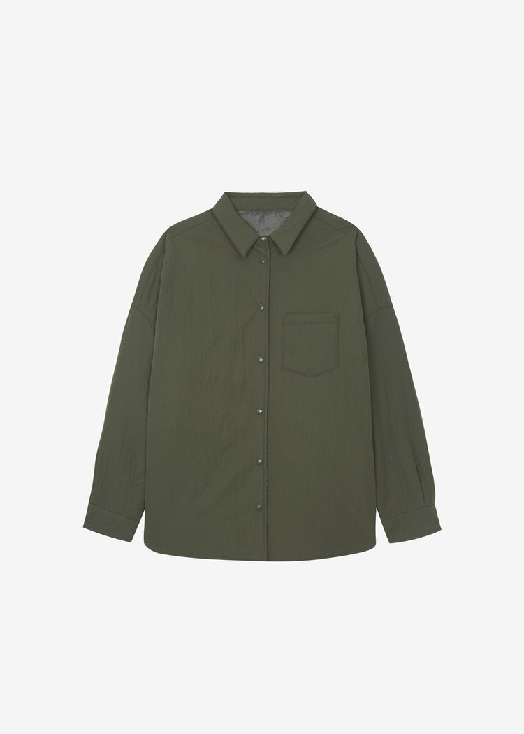 Tove Shirt Jacket - Khaki Jacket The Frankie Shop