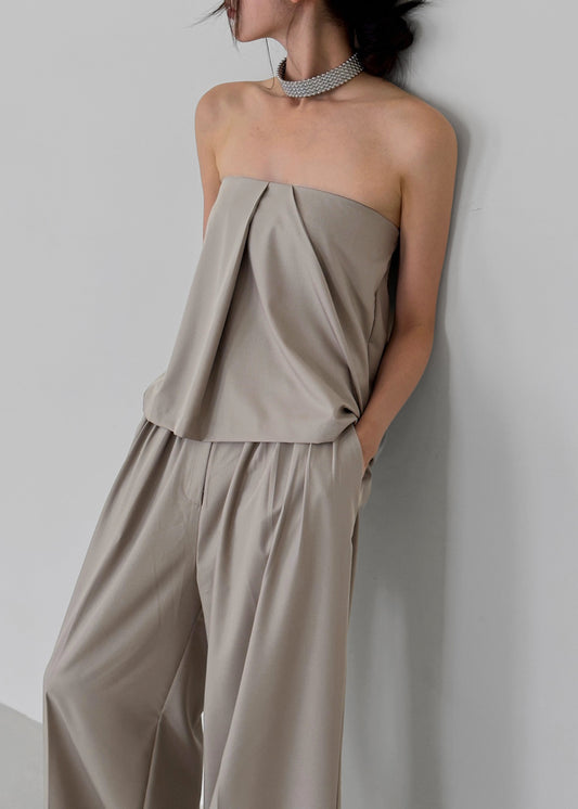 Catalina Pleated Trousers - Grey