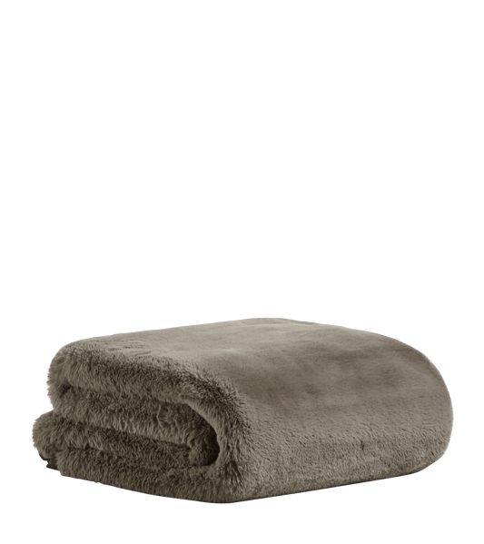 Faux Fur Throw - Truffle