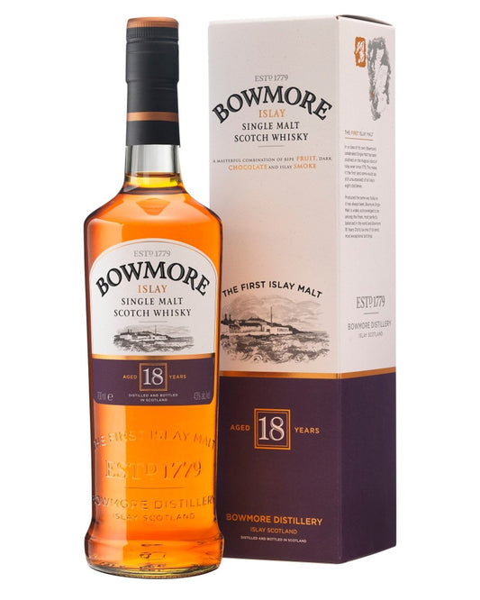 Whisky Bowmore 18 ans d'âge d'Islay, 70 cl
