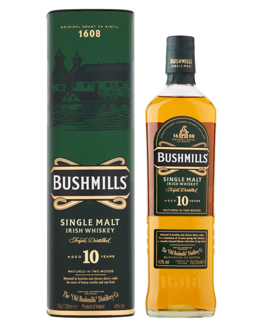 Whisky Bushmills 10 ans d'âge, 70 cl