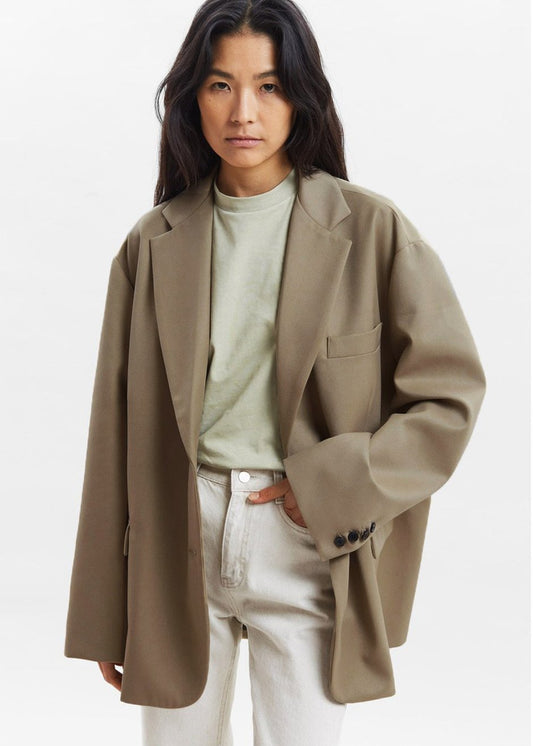Blazer boyfriend oversize Frankie - Taupe désert