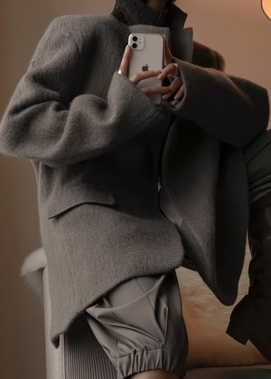 Blazer surdimensionné Mabel en duvet - Vison
