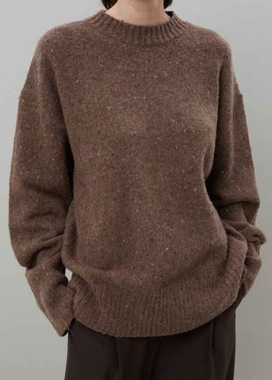 Abel Speckle Sweater - Brown Sweater breathe
