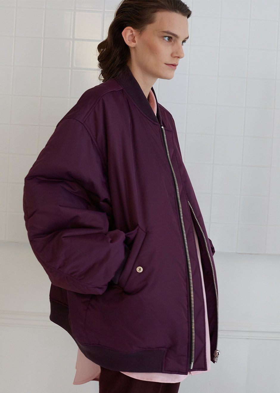 Astra Bomber Jacket - Royal Purple Jacket The Frankie Shop