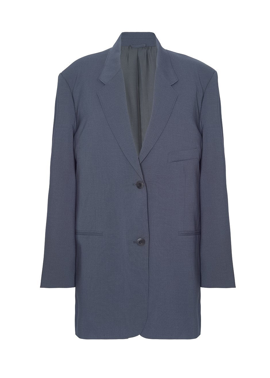 Graphite Notch Lapel Blazer Blazer More than Yesterday