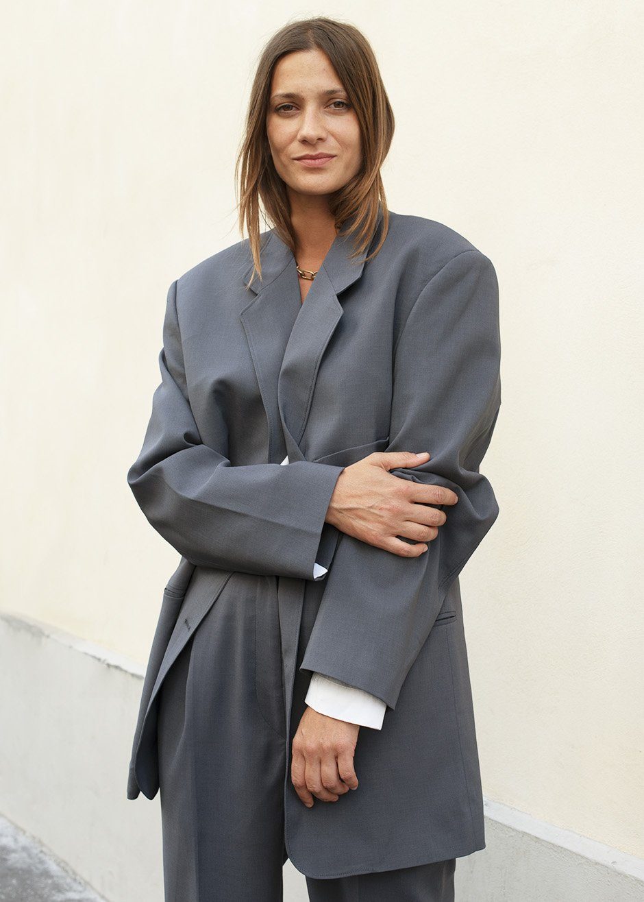 Graphite Notch Lapel Blazer Blazer More than Yesterday
