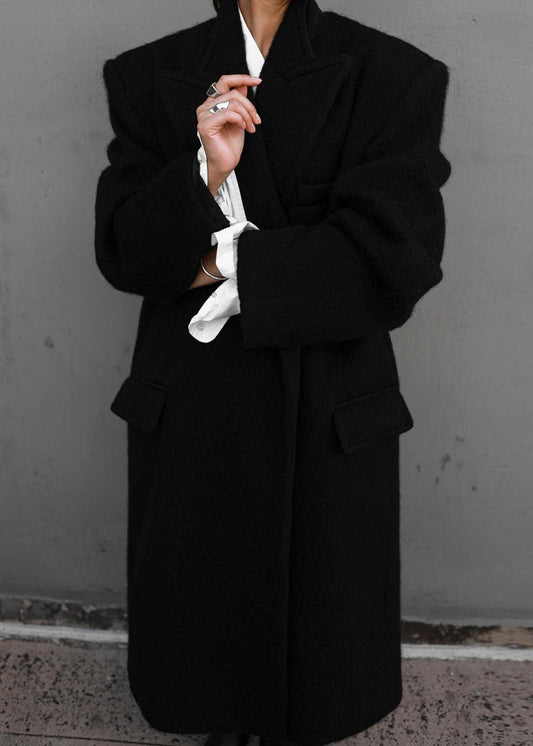 John Oversized Coat - Black Coat The Frankie Shop
