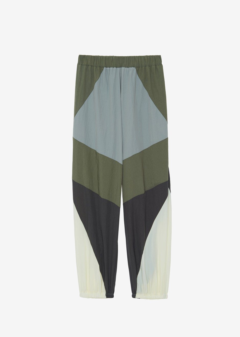 Kahlo Joggers - Green Combo Pants Black Fuchsia