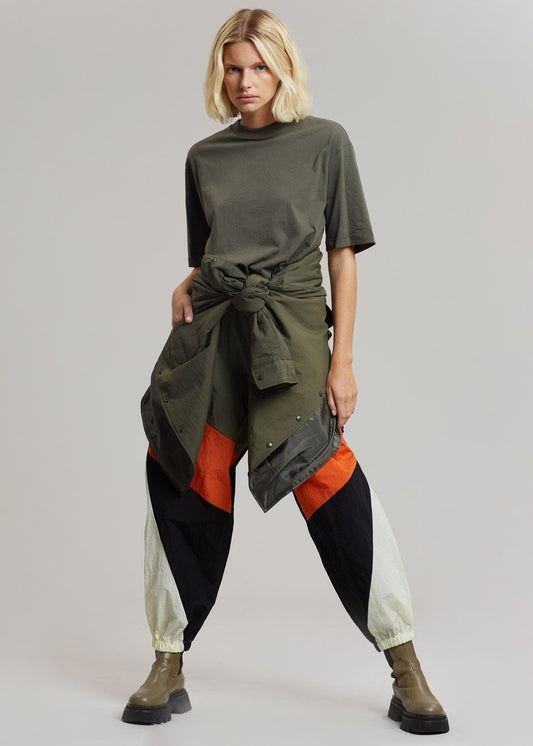 Kahlo Joggers - Orange Combo Pants Black Fuchsia