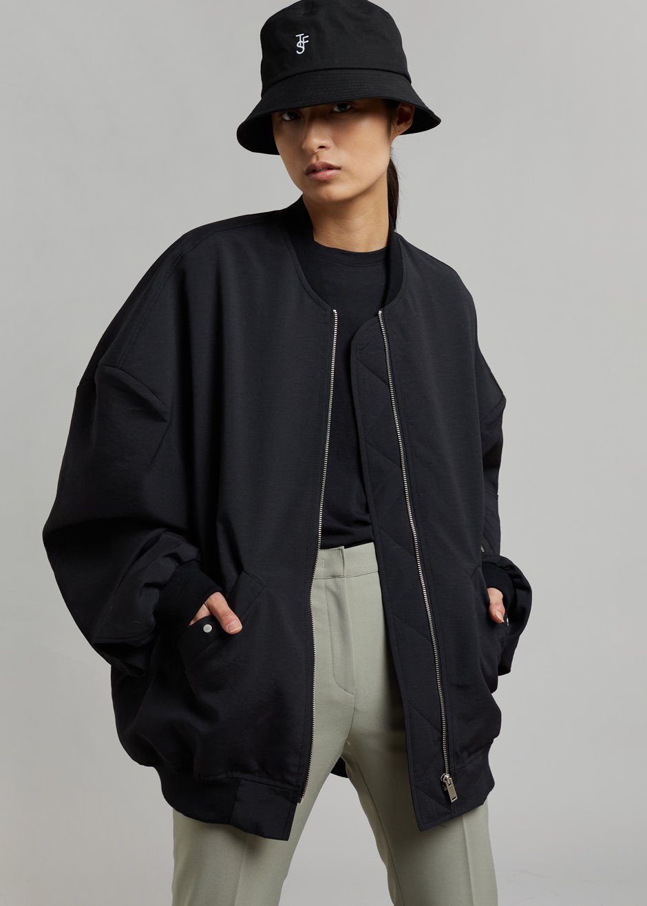Lumi Bomber Jacket - Black Jacket The Frankie Shop