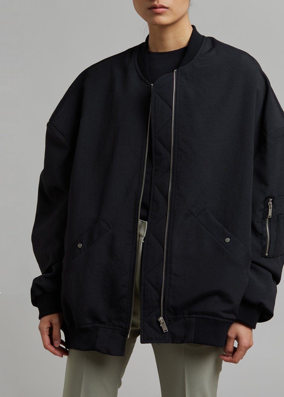 Lumi Bomber Jacket - Black Jacket The Frankie Shop