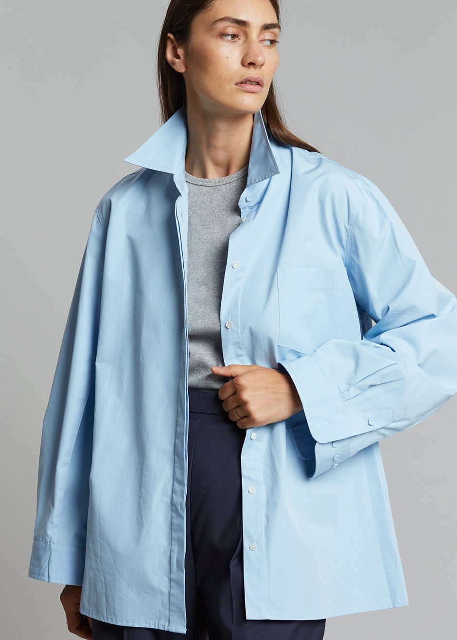 Mayim Oversized Shirt - Sky Shirt Paper Moon