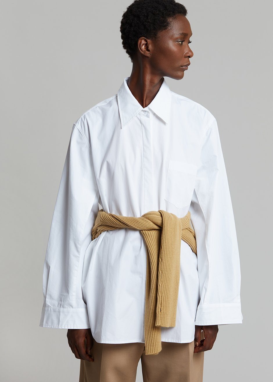 Mayim Oversized Shirt - White Shirt Paper Moon