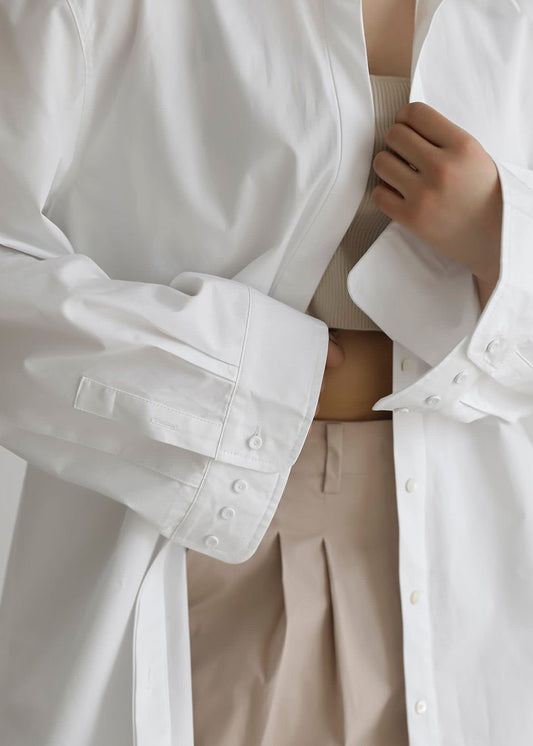 Mayim Oversized Shirt - White Shirt Paper Moon
