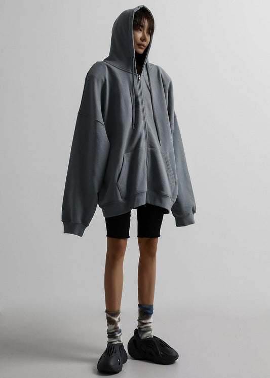 Moana Zip Hoodie - Charcoal Sweatshirt The Frankie Shop