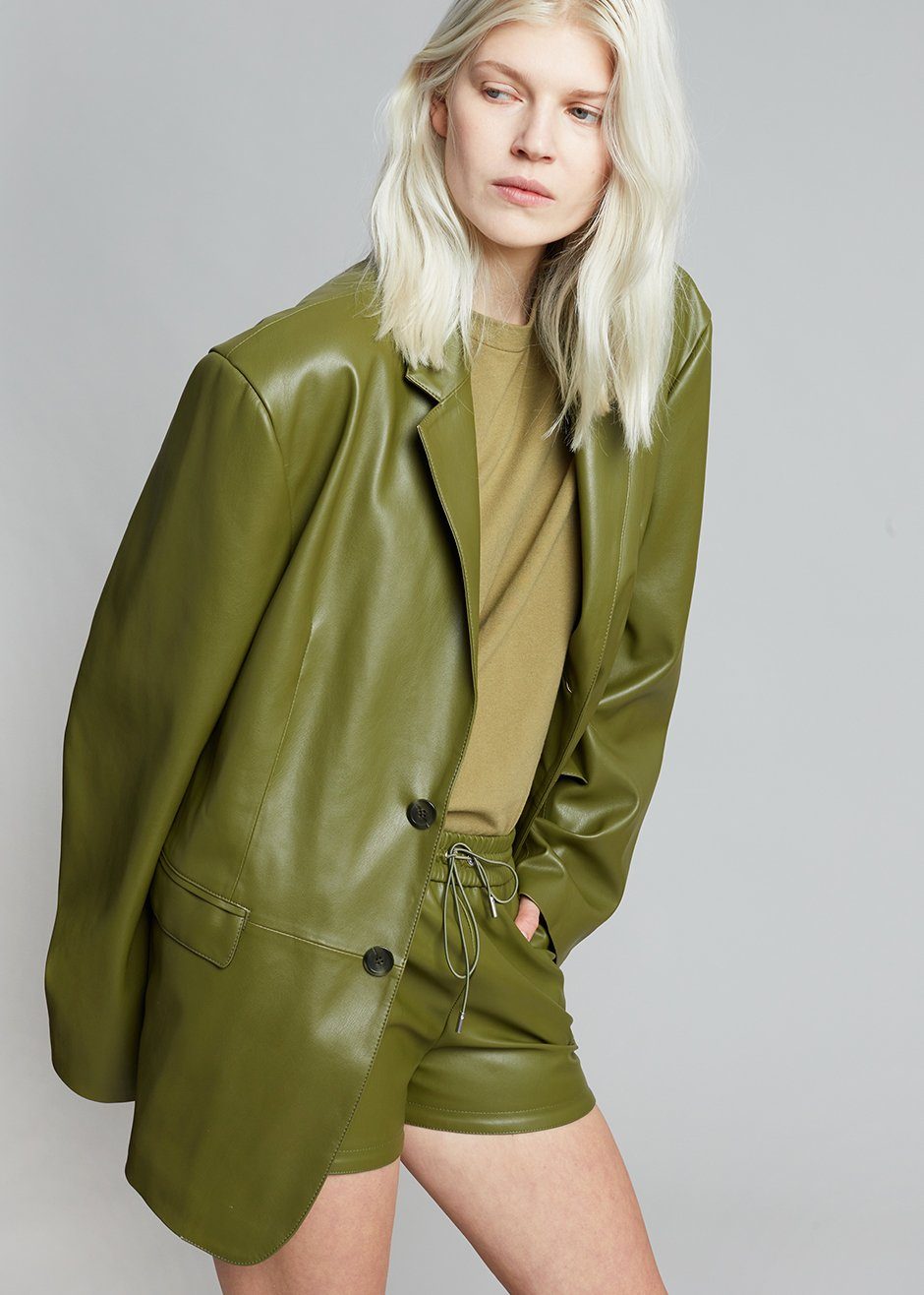 Olympia Blazer - Bright Olive Blazer The Frankie Shop