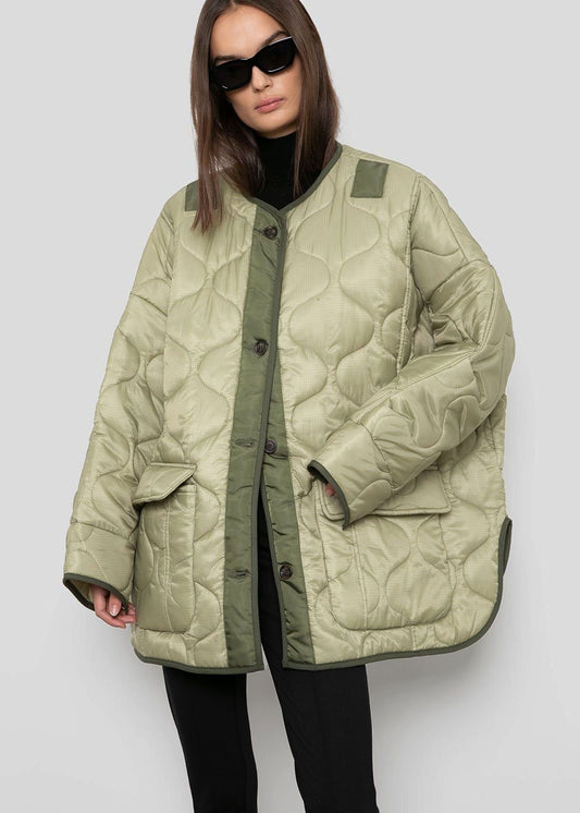 Veste matelassée Teddy - Vert mousse