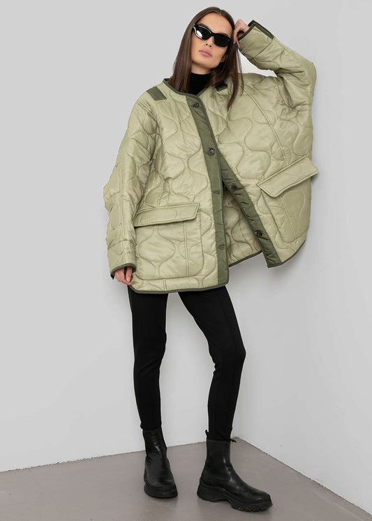 Veste matelassée Teddy - Vert mousse