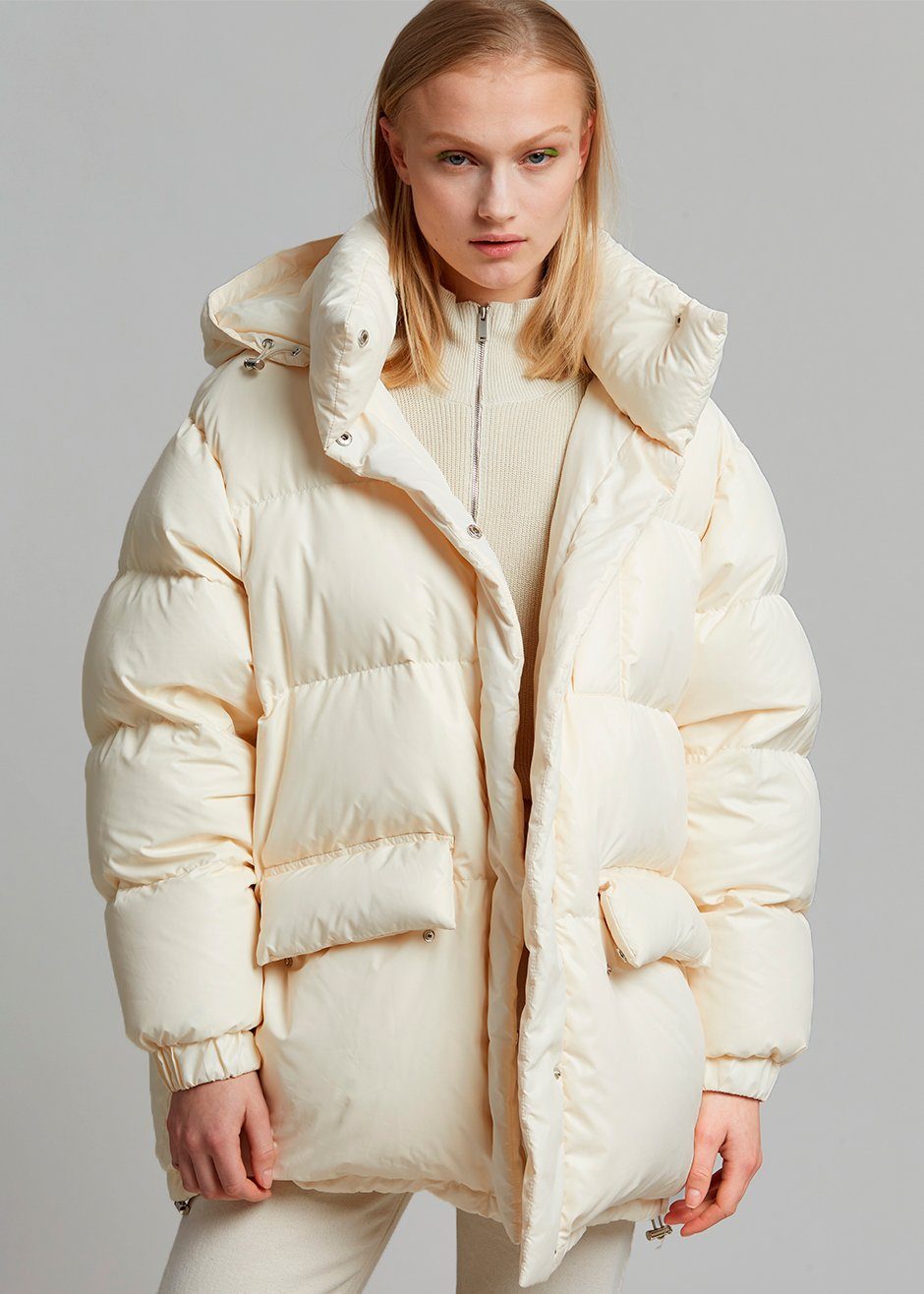 Tignes Long Puffer - Ivory Coat The Frankie Shop