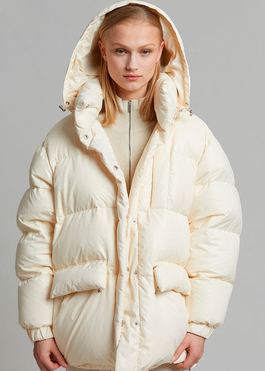 Tignes Long Puffer - Ivory Coat The Frankie Shop