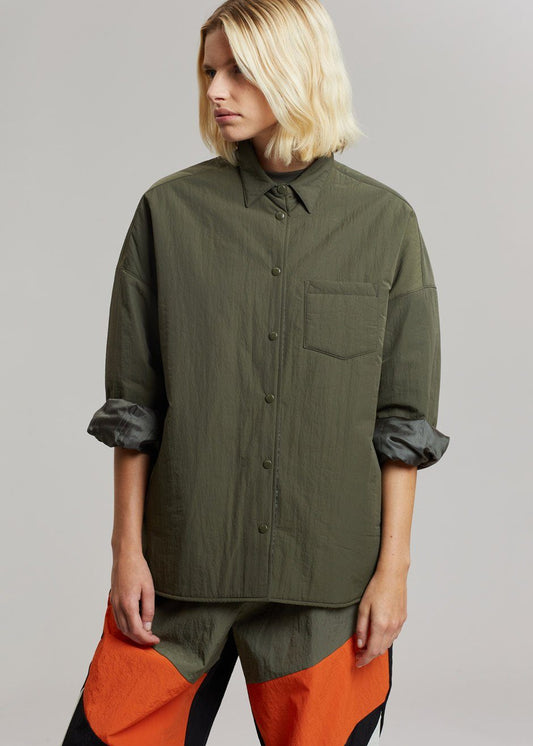 Tove Shirt Jacket - Khaki Jacket The Frankie Shop