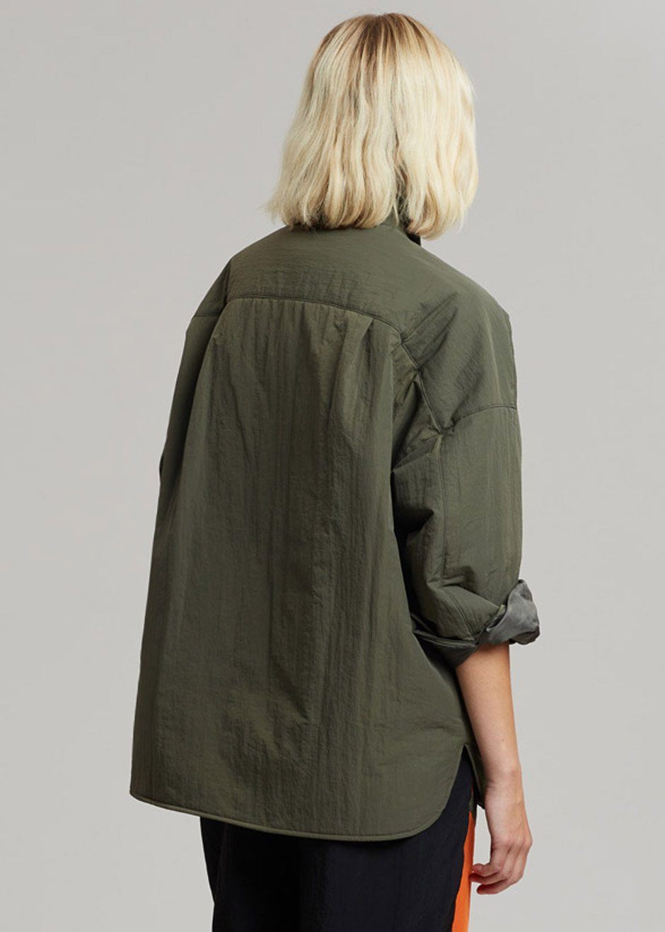 Tove Shirt Jacket - Khaki Jacket The Frankie Shop