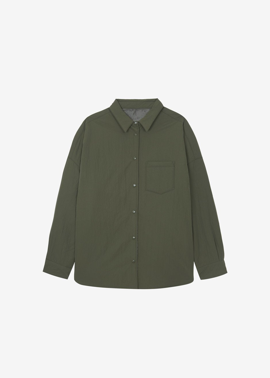 Tove Shirt Jacket - Khaki Jacket The Frankie Shop